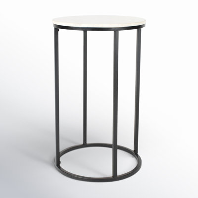 14" Genuine Marble End Table