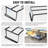 Expandable Shoe Rack, 19.69 - 35.43 Inches Black Retractable Under Cabinet Shelf Hanging for Closet, Entryway, Corner, Garage, Space-Saving and Heavy Duty Metal, with 2 S-Hooks-125545755