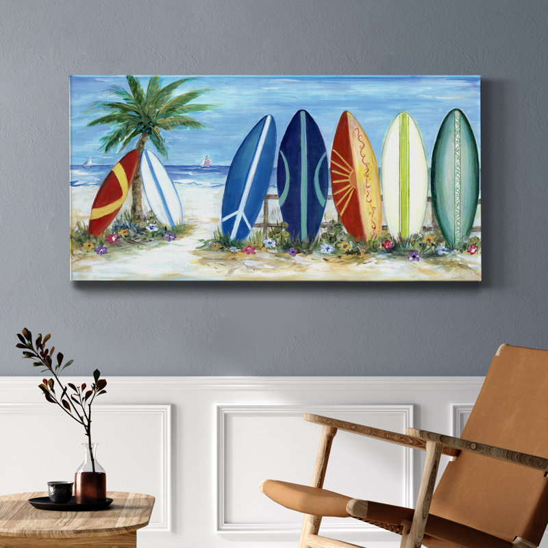 Surfs Up - impression sur toile tendue, H 24 po x l 12 po x P 1 po