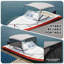 Toit bimini à 3 nœuds avec parois latérales en maille, toile marine avec toile pour bateau, 2 sangles, 2 poteaux de soutien arrière et botte de rangement-124530325