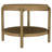 Benson Sand Wash Round End Table with Storage Shelf