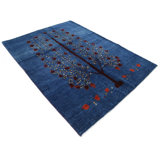 One-of-a-Kind 5'7" x 7'8" New Age Area Rug in Blue/Black/Red