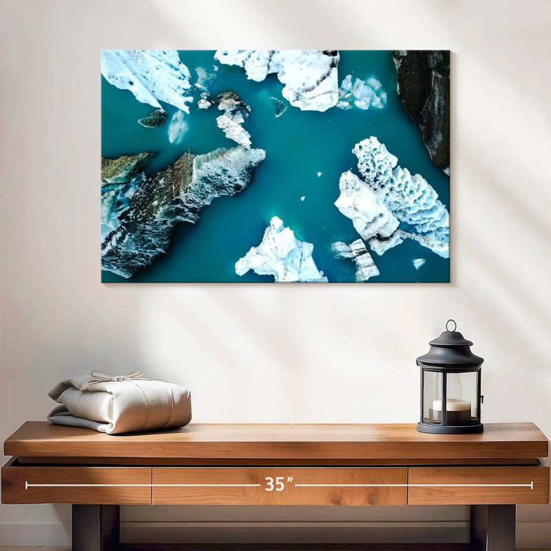 Glaciers du lac Alvord Jokulsarlon, H 16 po x l 24 po