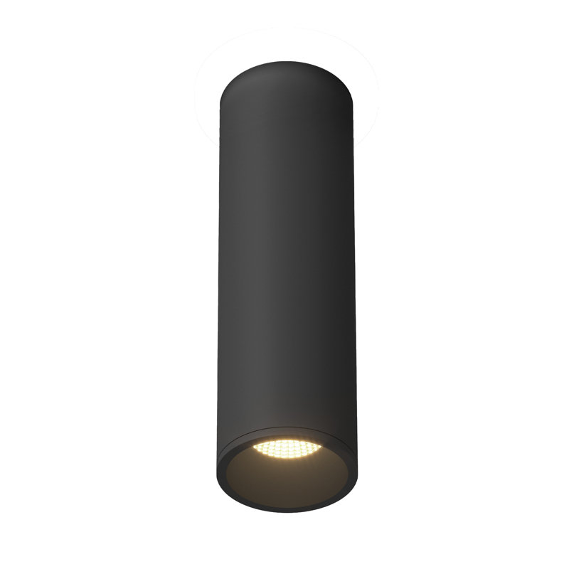 Lorna 1 - Light LED Flush Mount, Black, 11.5" H x 3.25" W x 3.25" D, 18 W