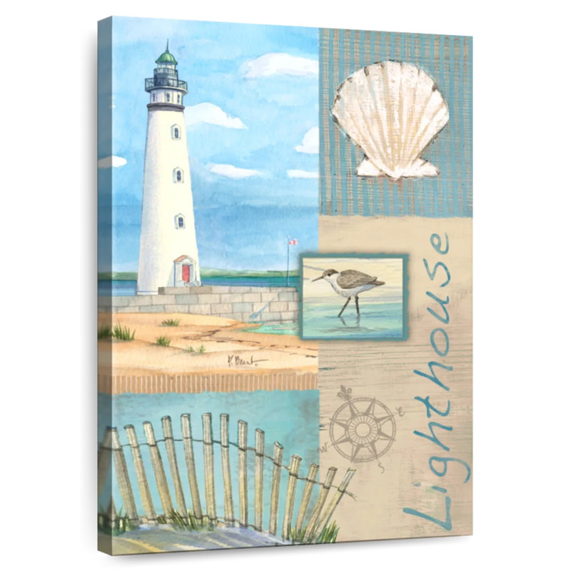 Lighthouse Collage, 39" H x 26" W