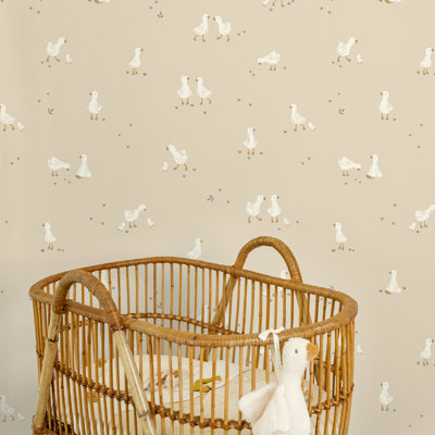 Vliesbehang Little Goose Natural Wallpaper