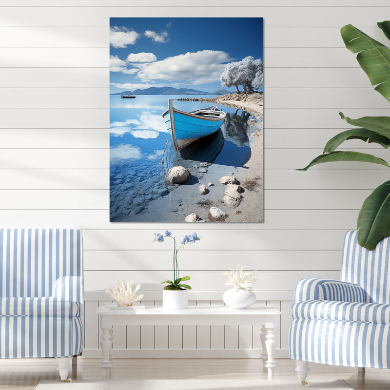 Gardunio " Coastal Reflections I ", Wrapped Canvas, 20" H x 12" W x 1" D