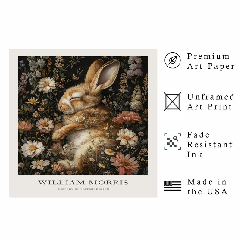 Animaux, animaux, William Morris Bunny Rabbit, H 16 po x l 16 po