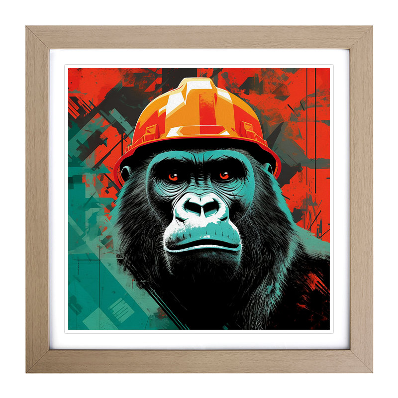 Gorilla Constructivism - Framed Print, Oak