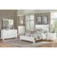 Table de chevet 1pc blanche avec finition brillante blanche