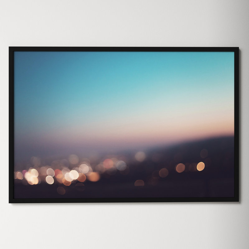 LA LA Sunset by Caroline Mint, Black, 29.25" H x 43.25" W x 0.88" D