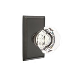 Privacy Old Town Clear Knob with Rectangular Rose