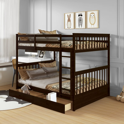 Ermagene Kids Full Over Full Bunk Bed