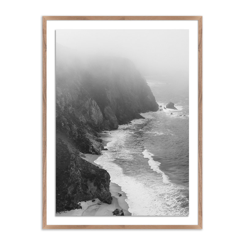 Escape/Big Sur, CA Framed Photographic Print, 32" H x 24" W x 1.5" D, Dark Brown Framed