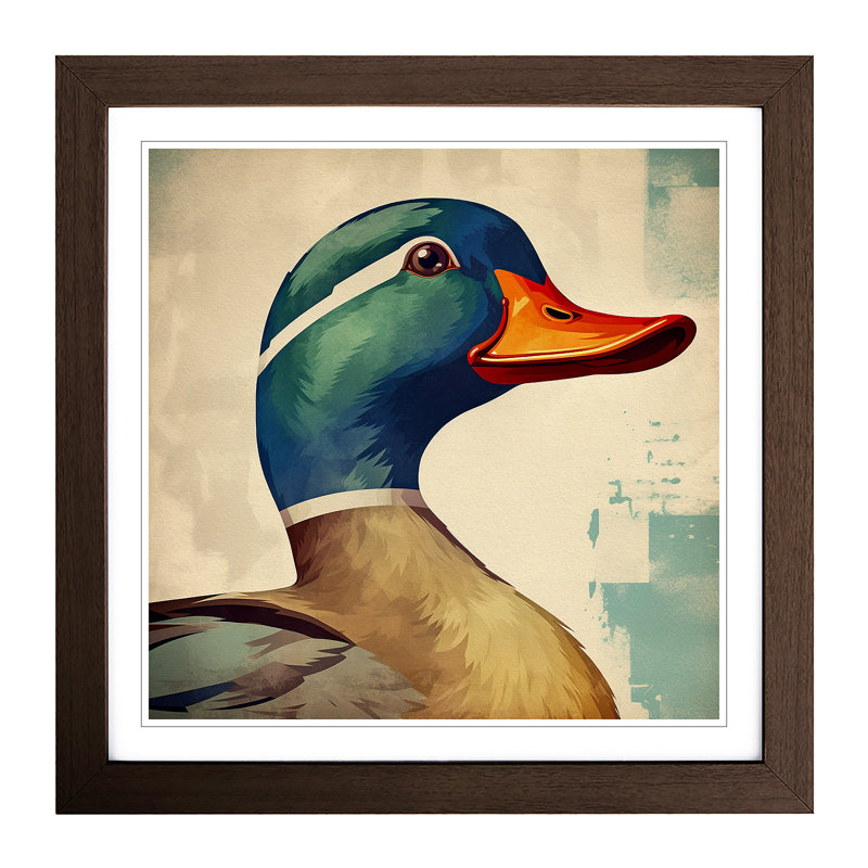 Single Picture Frame Print on Wood, Walnut