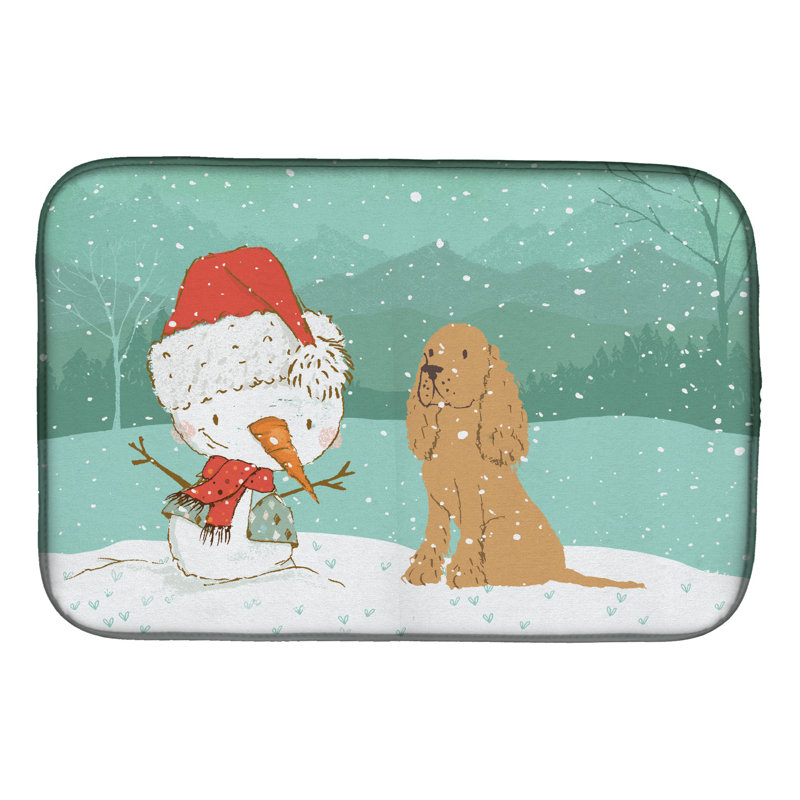 Snowman Christmas, Brown Spaniel