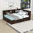 Queen Wooden Daybed with Built-in Storage and 2 Drawers-629042044