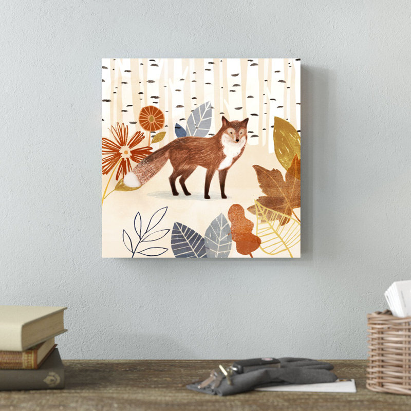Cozy Autumn Woodland I par Victoria Borges - reproduction d'art sur toile tendue, H 12 po x l 12 po