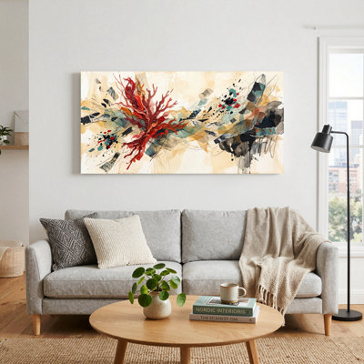 Ensemble de 1 toile murale d'expression abstraite