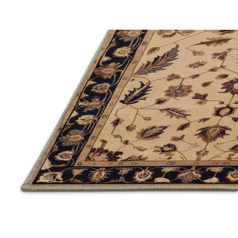 Machine Washable Persian Brown Area Rug, Rectangle 3' x 5'
