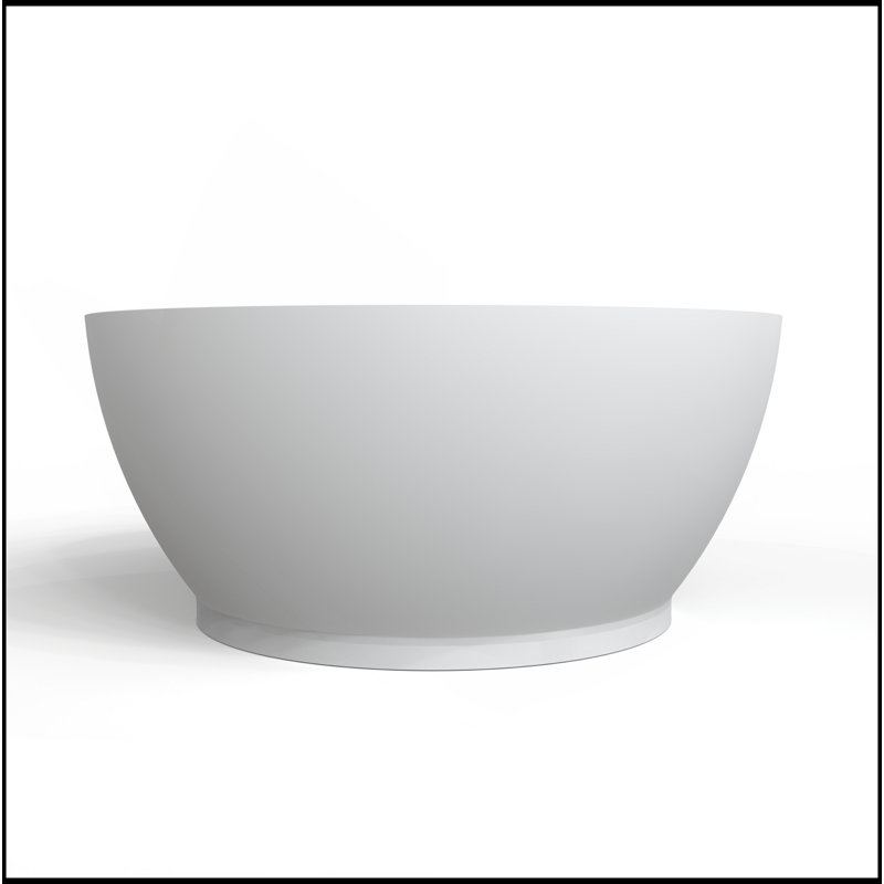 Baignoire de trempage autoportante de 57 pouces pour salle de bain moderne, durable et élégante avec finition mate