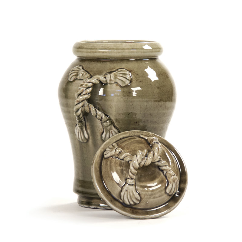 Vase de table gris, H 18,5 po x l 13 po x P 10 po