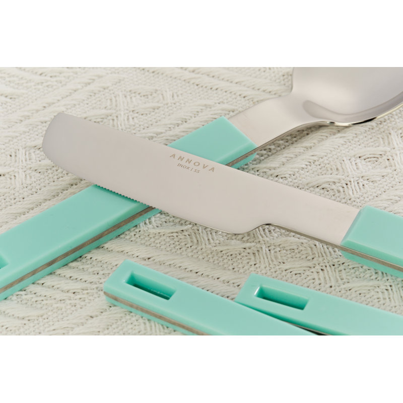 Ensemble de couverts en acier inoxydable Latitude Run® - Service pour 4, Turquoise