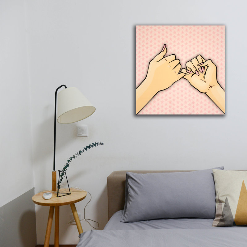 Décoration murale Pinky Promise, H 16 po x l 16 po x P 0,2 po