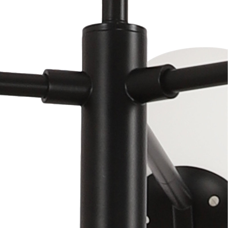 Glenarm 6-Light Dimmable Sputnik Linear Pendant, Matte Black