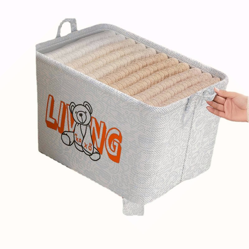 1Pc Household Storage Box; Fabric Storage; Clothes Basket; Clothing Debris Box; Extra Large Wardrobe; Drawer Storage Box