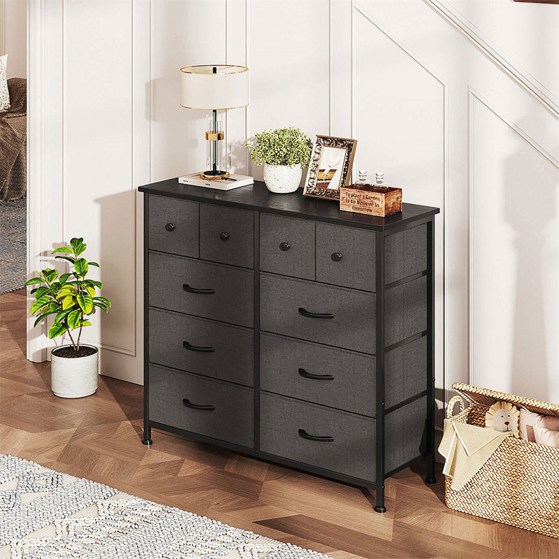 Commode légère en tissu avec structure en métal