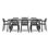 Toní Tablo Outdoor Dining Table Set With Armchairs and Candle Holder