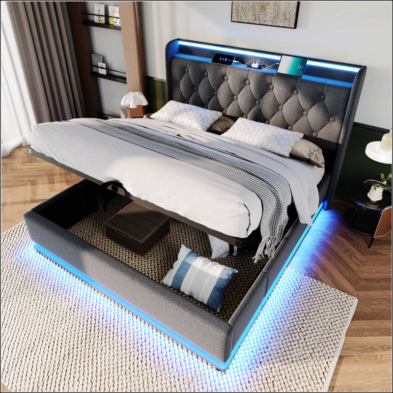 Queen Size Upholstered Bed, Queen