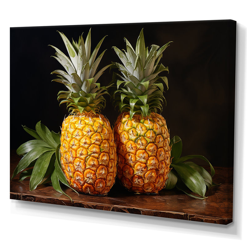 Pinapple Golden Harvest Delights, H 24 po x l 32 po x P 1 po, Toile tendue