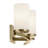 3-Light Natural Brass Vanity Light with Etched Glass Shade