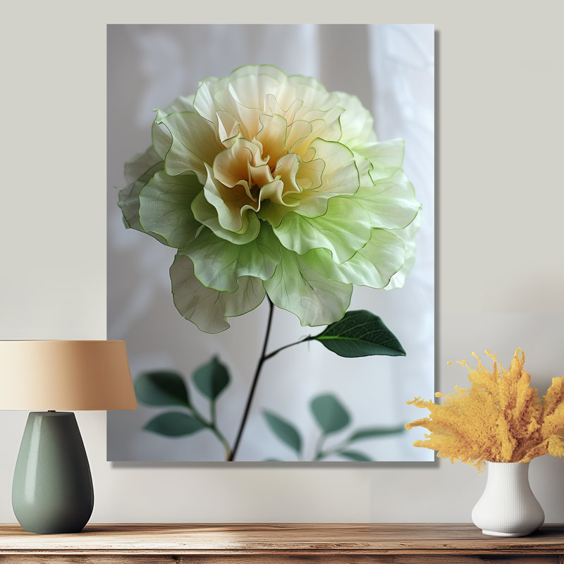 Blanc, blanc, jardin, glamour, souci, photo, souci, art mural, salon, Sans cadre, métal, H 16 po x l 32 po