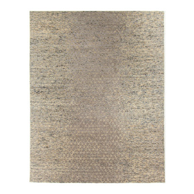 Hand Tufted Abstract Area Rug in Cream