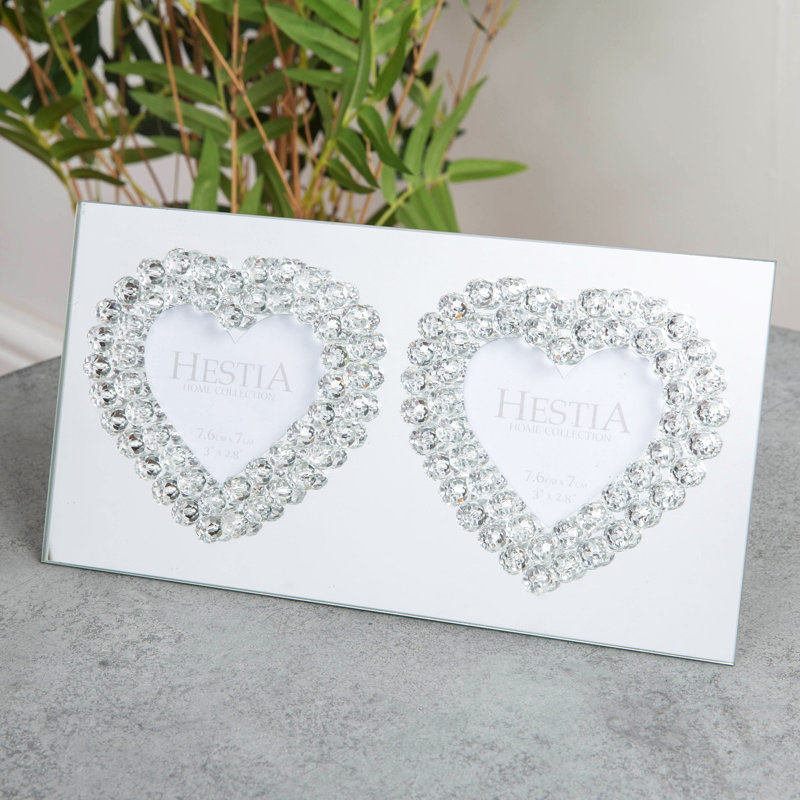 Latham Silver Glass Double Picture Frame
