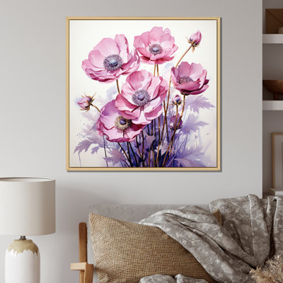 Impression de coquelicot mauve - coquelicots