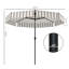 Élégant parasol de patio à 2 niveaux, métal et polyester, design moderne pour l'extérieur