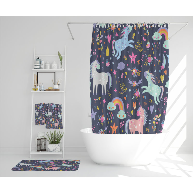 Neau Polyester Shower Curtain Set