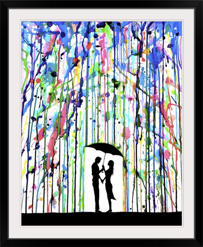 « verser deux » par marc allante, impression, Cadre noir, H 38 po x l 32 po x P 1 po
