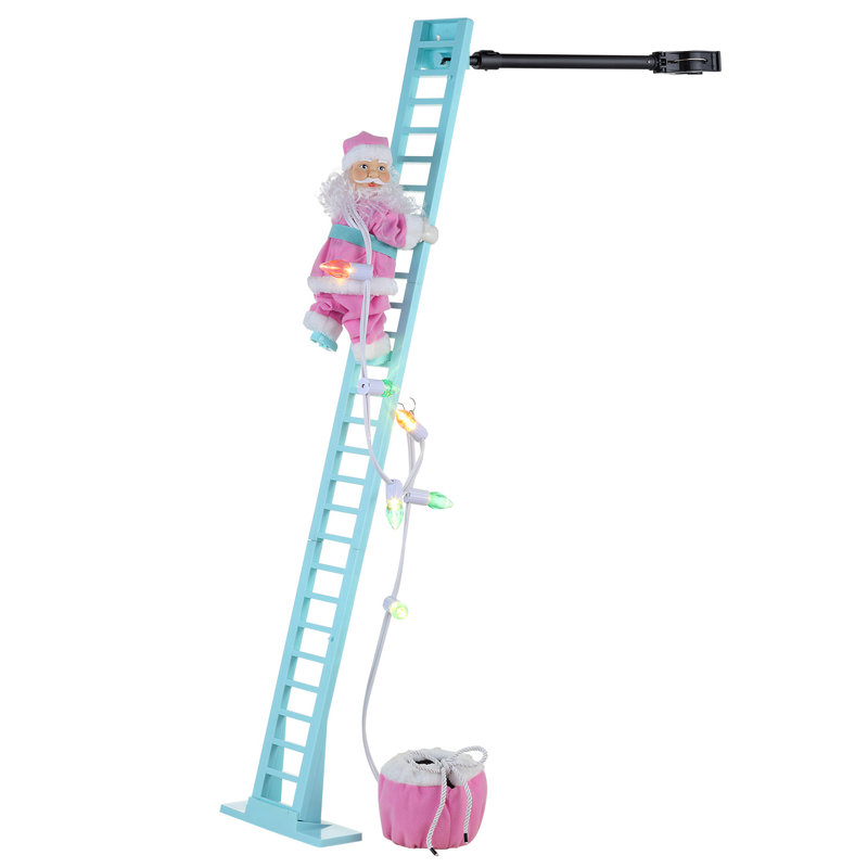 Magie de Noël Père Noël animé super 43, Bleu / rose / blanc