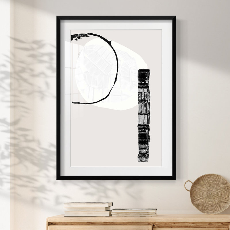 Zen Zen II - impression encadrée, H 28,5 po x l 20,5 po, Noir