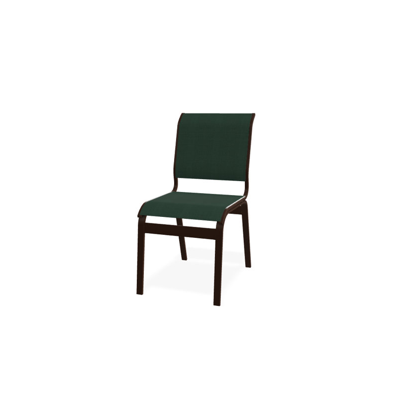 Chaise d'appoint de salle à manger Hiraku, Vert forêt 22D Sunbrella® vert, Kona texturé