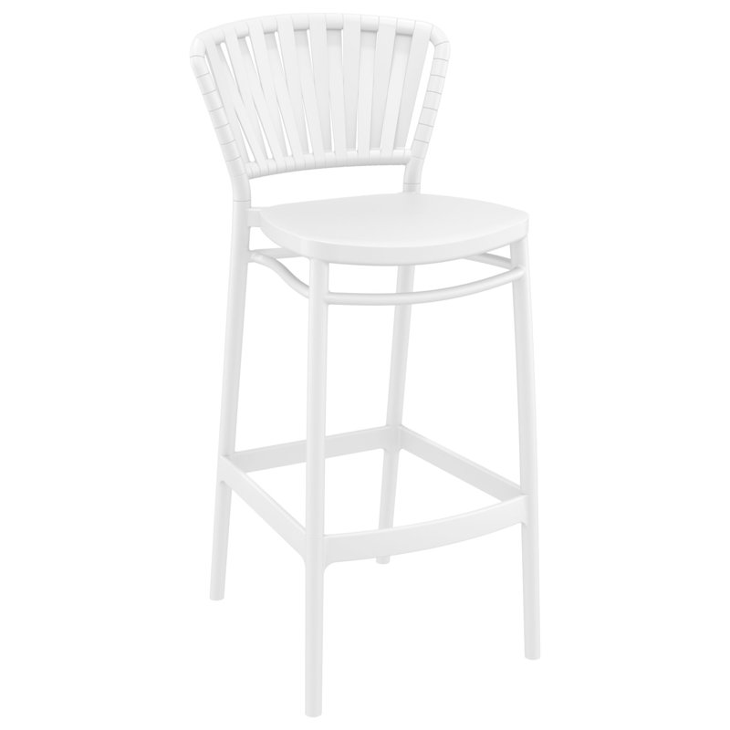Tabouret de bar d'extérieur Newport, 29.5", Blanc