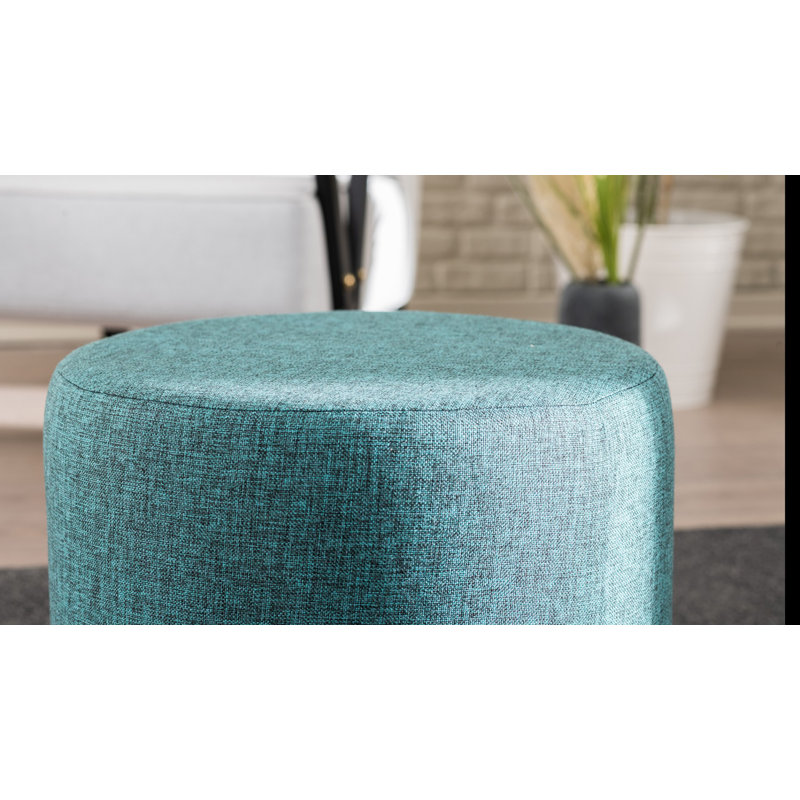Repose-pieds Karolinka, Mélange de polyester bleu turquoise