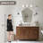 Contemporary Dual Arch Scalloped Bathroom Vanity Mirror | Stainless Steel Frame-1960197731-1970608111