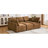 85.4" Brown Sectional Bed With Movable , Ports, Phone Holder, And Three Lumbar Pillows For Guest - Comfortable Homes U Shaped Modular Relaxed Home Living-261839648