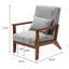 Fauteuil avec coussin et pieds en bois Jannatul